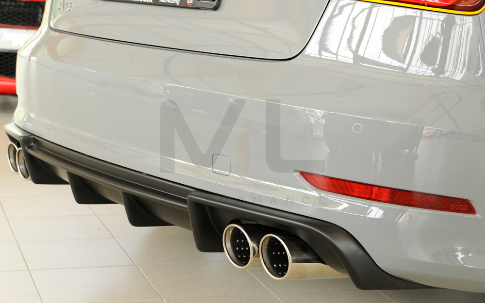 Rieger 00056808 Audi 8V A3 Rear Diffuser 7 | ML Performance UK Car Parts