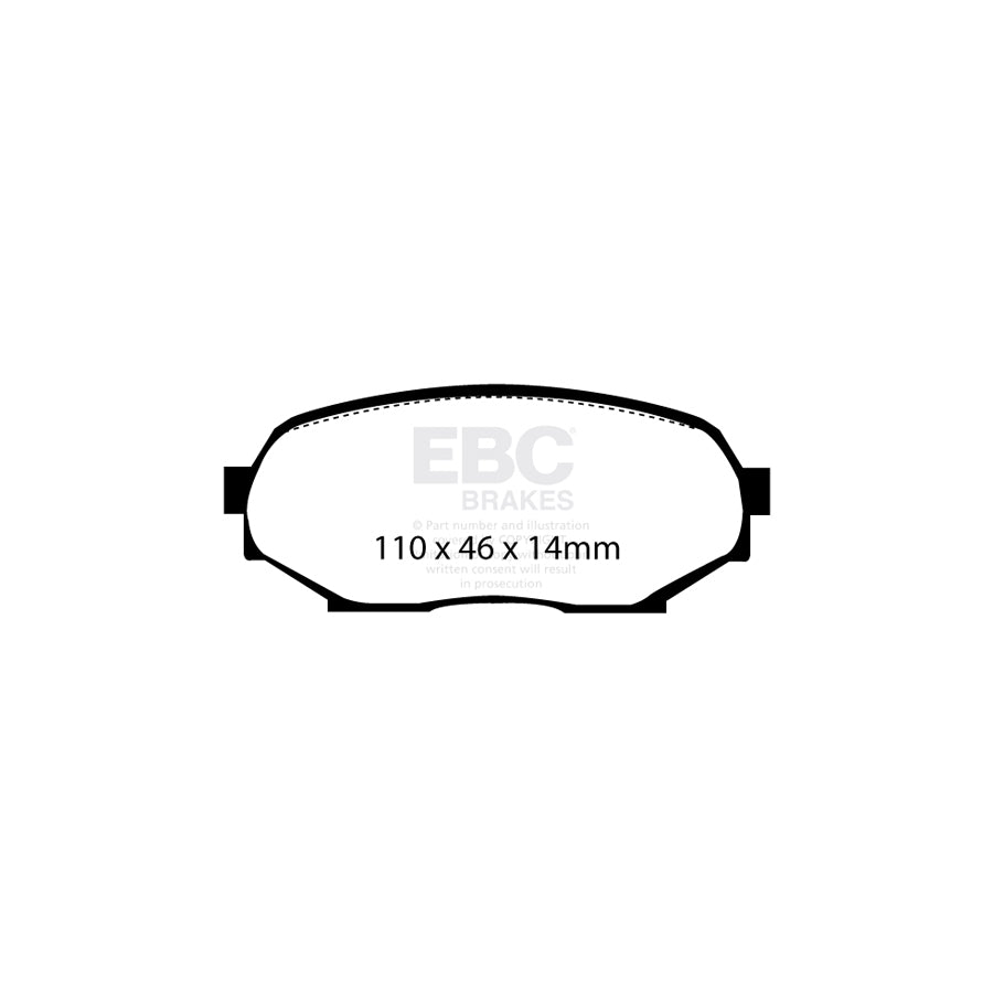 EBC DP4802R Mazda MX5 Mk1 Yellowstuff Front Brake Pads - Akebono Caliper 2 | ML Performance UK Car Parts