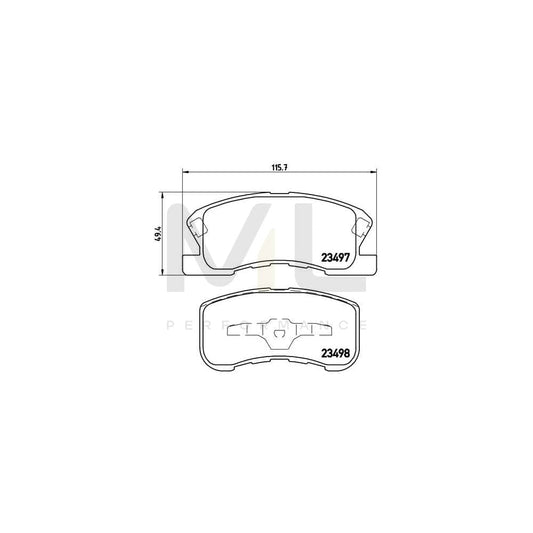 Brembo P 16 008 Brake Pad Set With Acoustic Wear Warning | ML Performance Car Parts