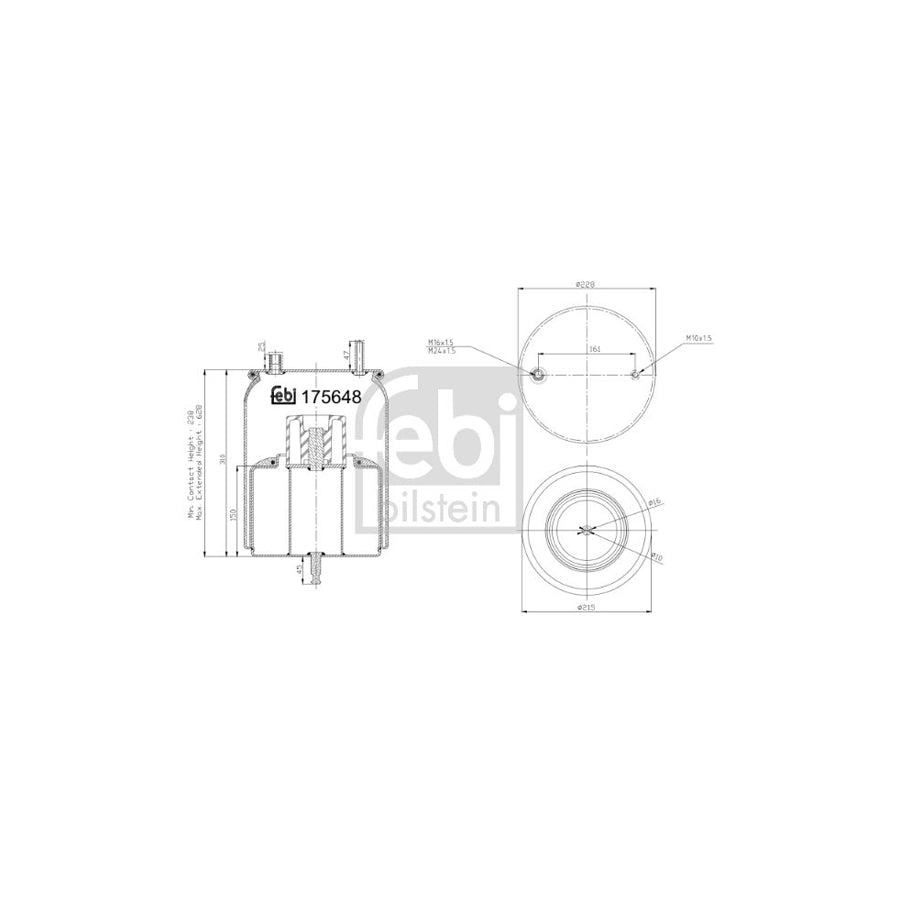 Febi Bilstein 175648 Boot, Air Suspension