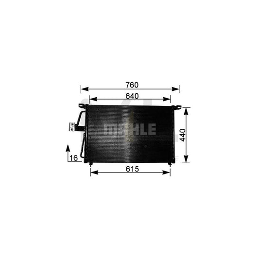 MAHLE ORIGINAL AC 224 000S Air conditioning condenser without dryer | ML Performance Car Parts