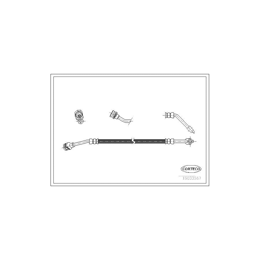 Corteco 19033567 Brake Hose For Nissan Terrano Ii Off-Road (R20) | ML Performance UK