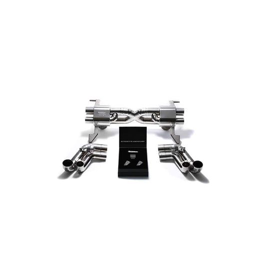 Armytrix AUR11S-DC15 Stainless Steel Valvetronic Exhaust System Dual Carbon Tips Audi R8 V10 MK1 Coupe | Spider 2009-2012 | ML Performance UK UK Car Parts