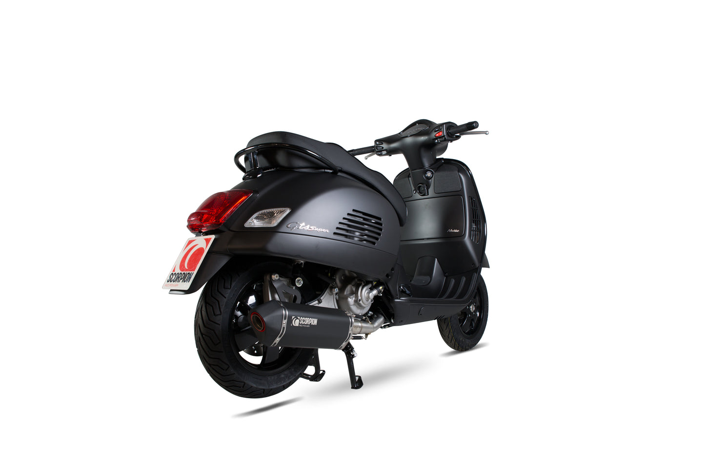 Scorpion RVE211BCER Vespa Serket Parallel Full System - Black Ceramic Coated Sleeve (GTS 125 / GTS250 / GTS300) | ML Performance UK UK