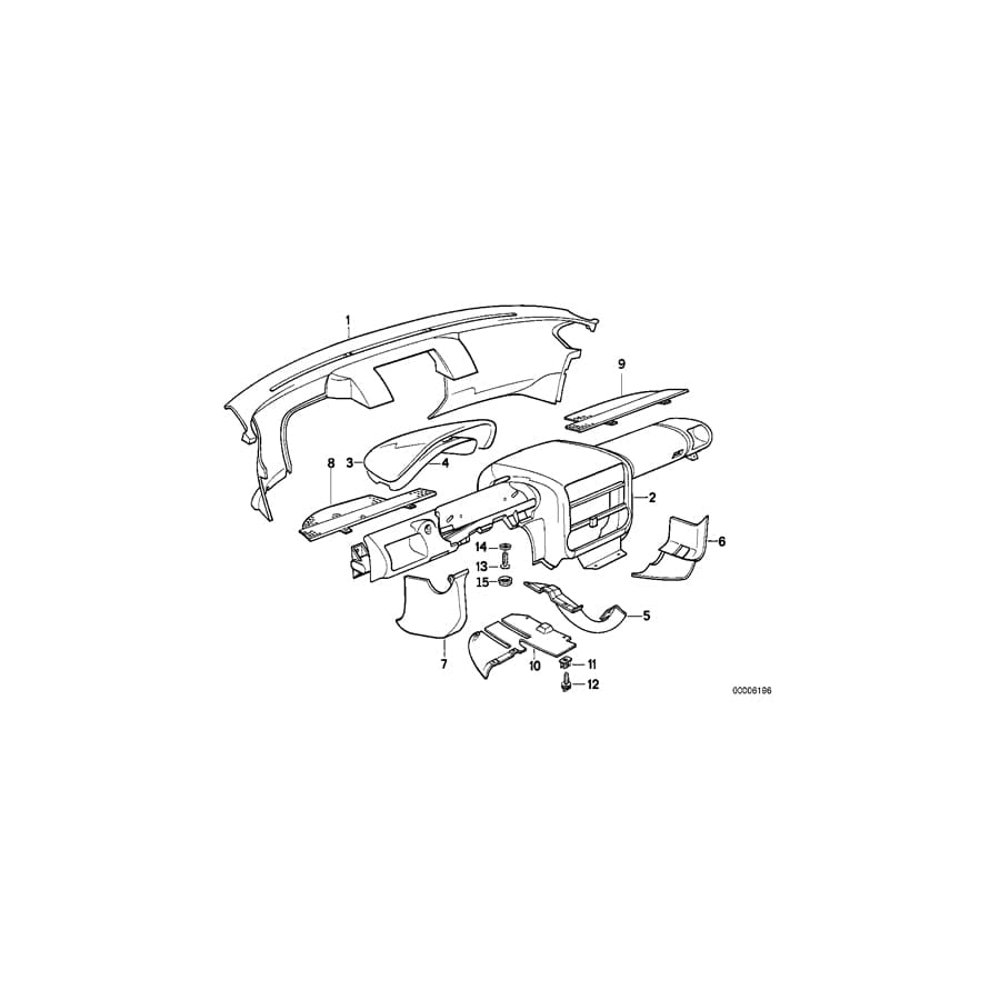Genuine BMW 51452291349 Covering Dashboard Front GRAU (Inc. Z1) | ML Performance UK Car Parts