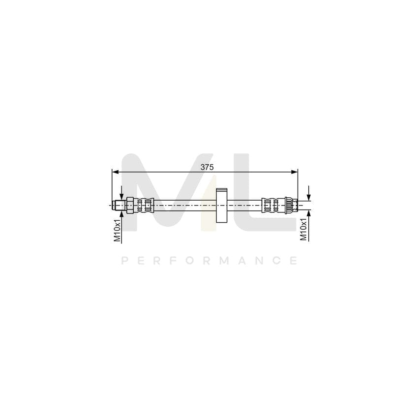 BOSCH 1 987 476 518 Brake Hose 345mm | ML Performance Car Parts