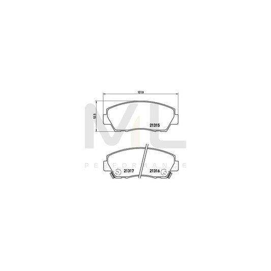 Brembo P 49 014 Brake Pad Set For Mazda B-Series With Acoustic Wear Warning | ML Performance Car Parts