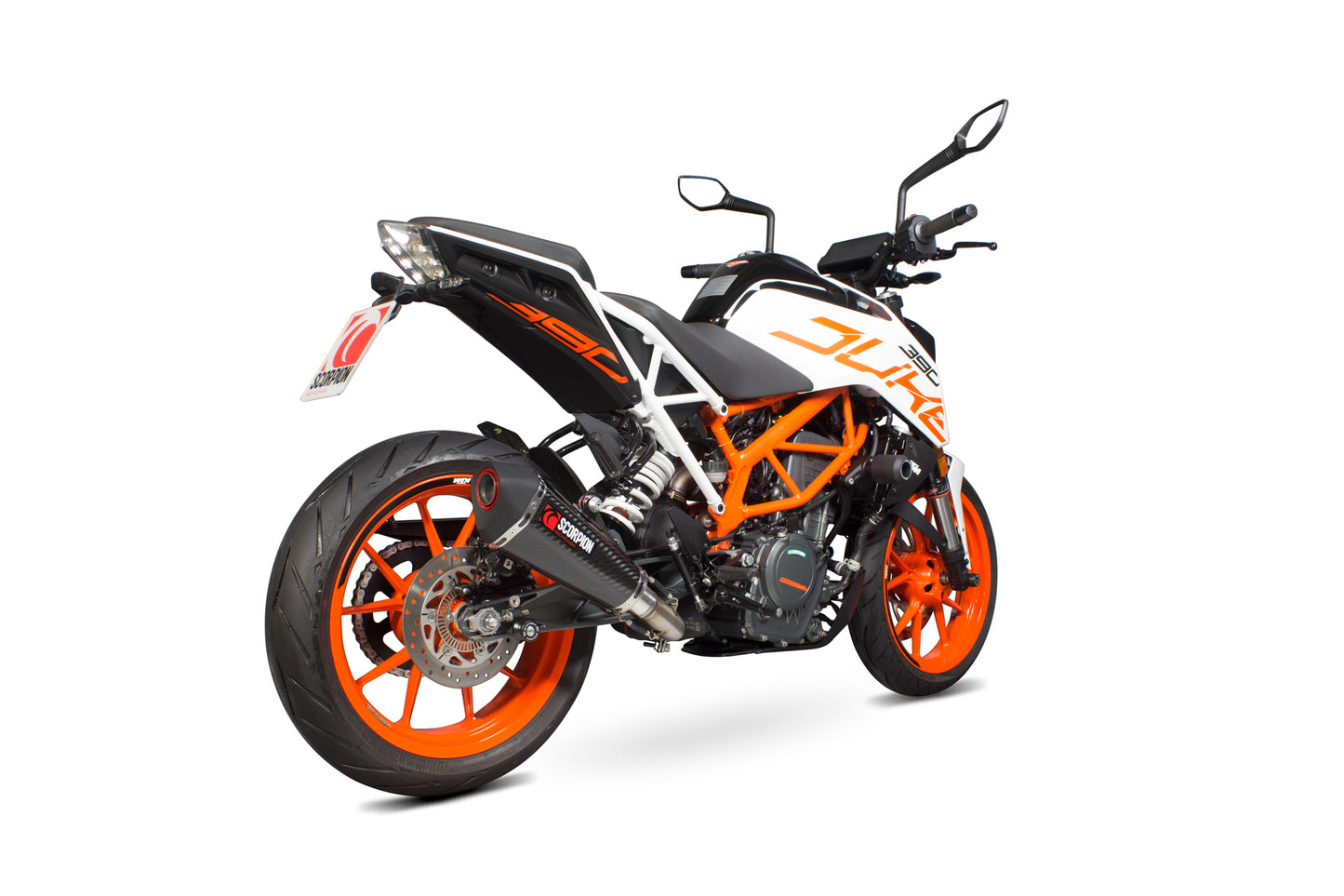 Scorpion RKT83CEO KTM Duke 390 Serket Taper Slip-On - Carbon Fibre Sleeve | ML Performance UK UK
