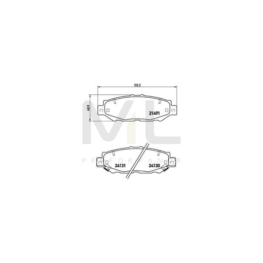 Brembo P 83 038 Brake Pad Set With Acoustic Wear Warning | ML Performance Car Parts