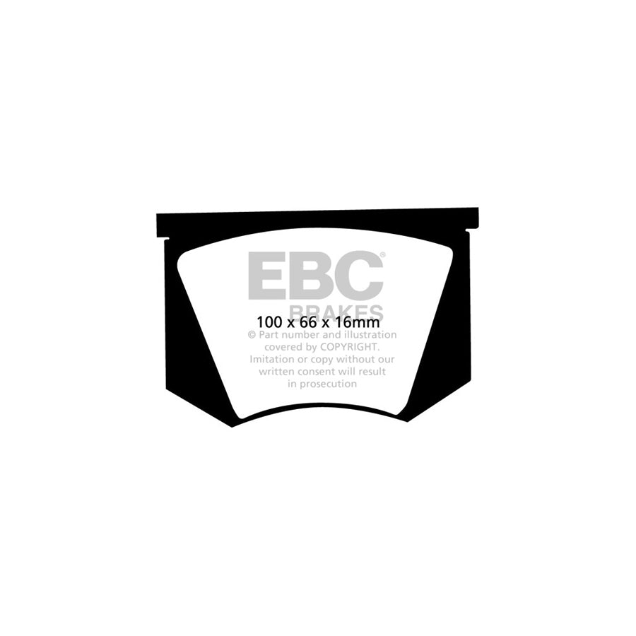 EBC DP3100C AC De Tomaso Redstuff Front/Rear Brake Pads - Girling/TRW Caliper (Inc. Cobra & Mangusta) 2 | ML Performance UK Car Parts