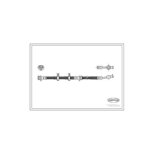 Corteco 19032564 Brake Hose For Land Rover Discovery Ii (L318) | ML Performance UK