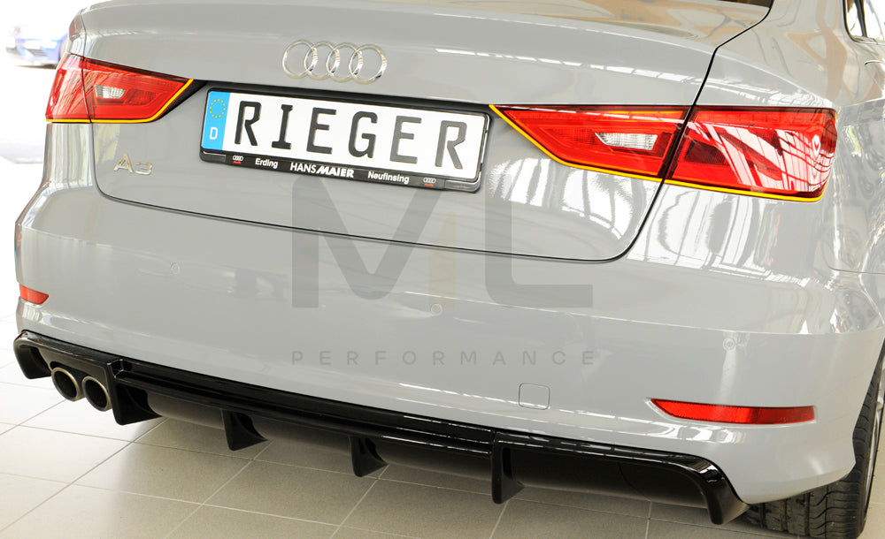 Rieger 00088157 Audi 8V A3 Rear Diffuser 8 | ML Performance UK Car Parts