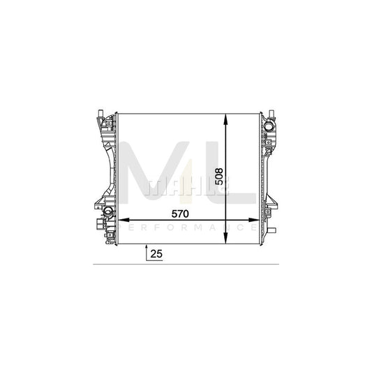 MAHLE ORIGINAL CR 1364 000P Engine radiator for JAGUAR S-Type (X200) Brazed cooling fins, Manual Transmission | ML Performance Car Parts