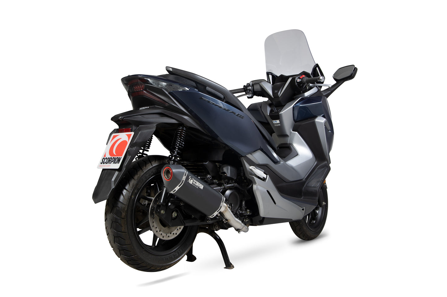 Scorpion RHA188SYSBCER Honda Forza 300 Serket Parallel Full System - Black Ceramic Coated Sleeve | ML Performance UK UK