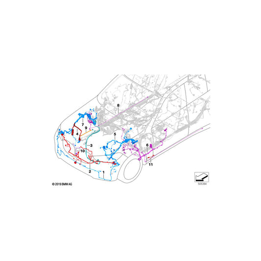 Genuine BMW 61118715381 G06 G05 G07 Rep. Wiring Harness For Electric Fan 400W/ 600W (Inc. X5 30dX, X6 30iX & X5 40iX) | ML Performance UK