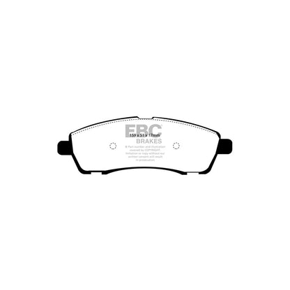 EBC PD01KR284 Ford Excursion Greenstuff Rear Brake Pad & Plain Disc Kit 2 | ML Performance UK Car Parts