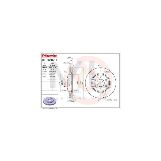 BREMBO 09.B630.10 Brake Disc for NISSAN NAVARA Internally Vented | ML Performance Car Parts