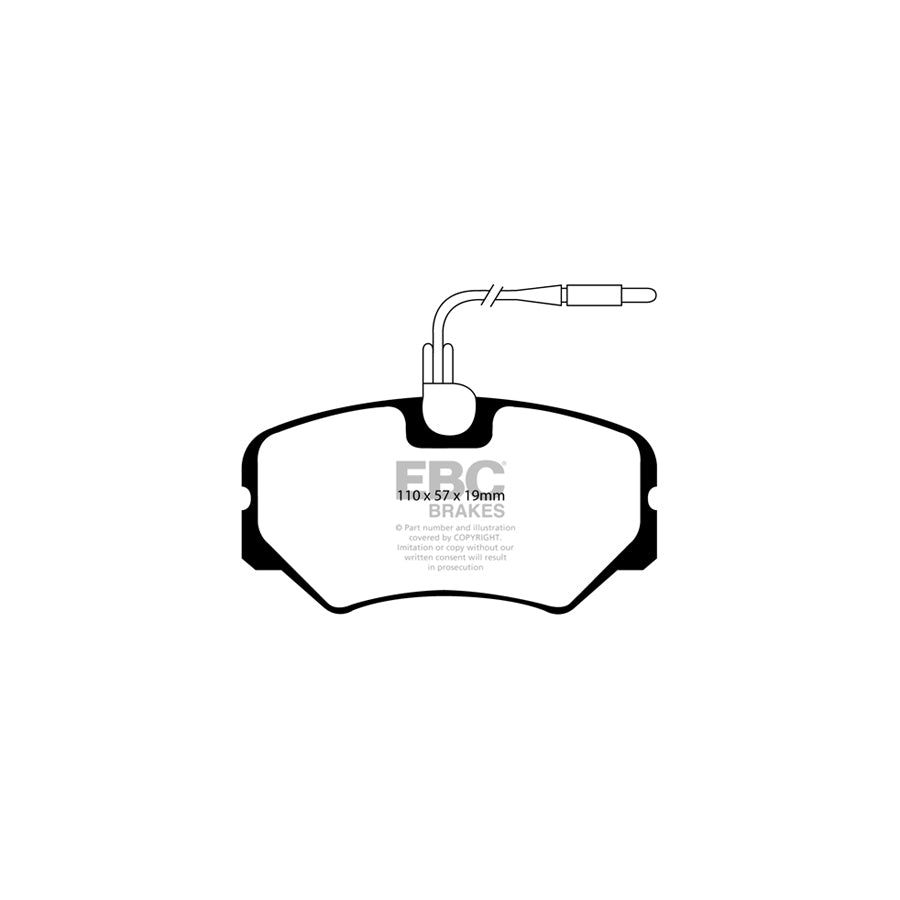 EBC DP1021 Peugeot Ultimax Front Brake Pads - Bendix/Girling/TRW Caliper (Inc. 306 & 405) 2 | ML Performance UK Car Parts