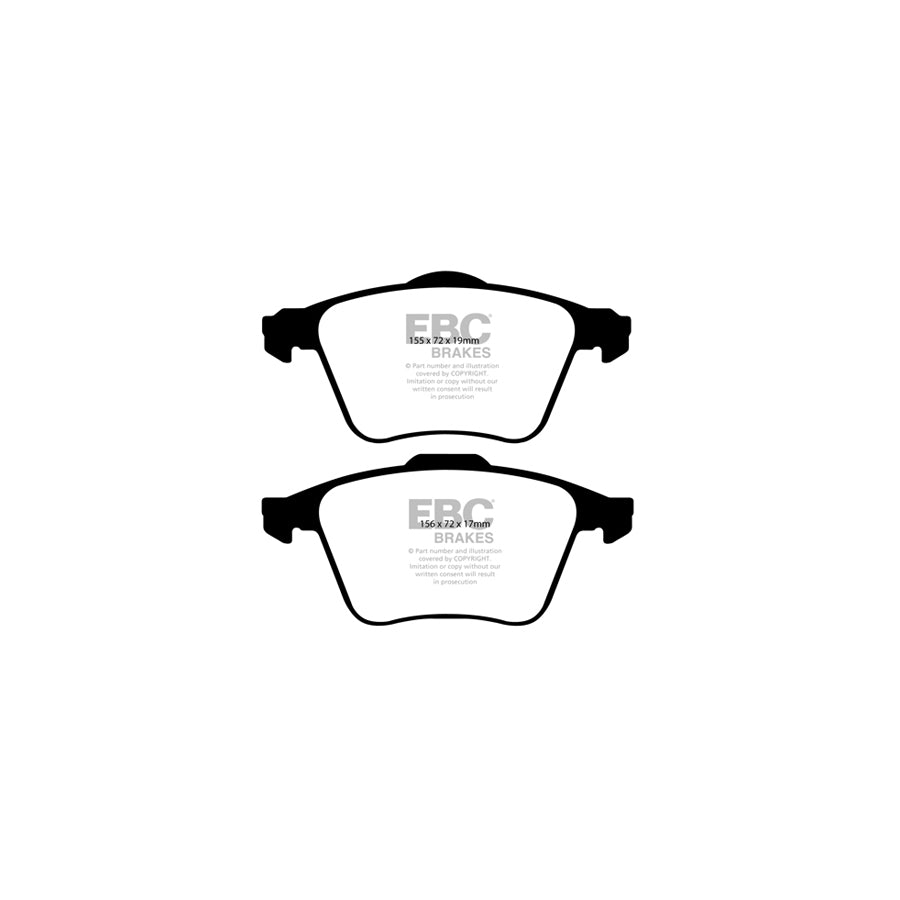 EBC DP31679C Volvo Redstuff Front Brake Pads - ATE Caliper (Inc. S60 Mk1, S80 Mk1, V70 Mk2) 2 | ML Performance UK Car Parts