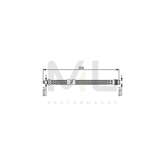 BOSCH 1 987 481 152 Brake Hose 326mm, M10x1 | ML Performance Car Parts