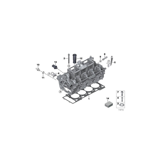 Genuine BMW 11127514378 E65 E66 Cylinder Head Gasket Asbestos-Free 0,75mm (Inc. 735i & 735Li) | ML Performance UK Car Parts