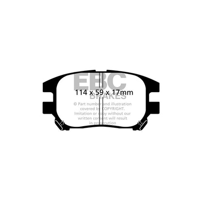 EBC DP61658 Toyota Harrier Greenstuff Front Brake Pads - Akebono Caliper 2 | ML Performance UK Car Parts