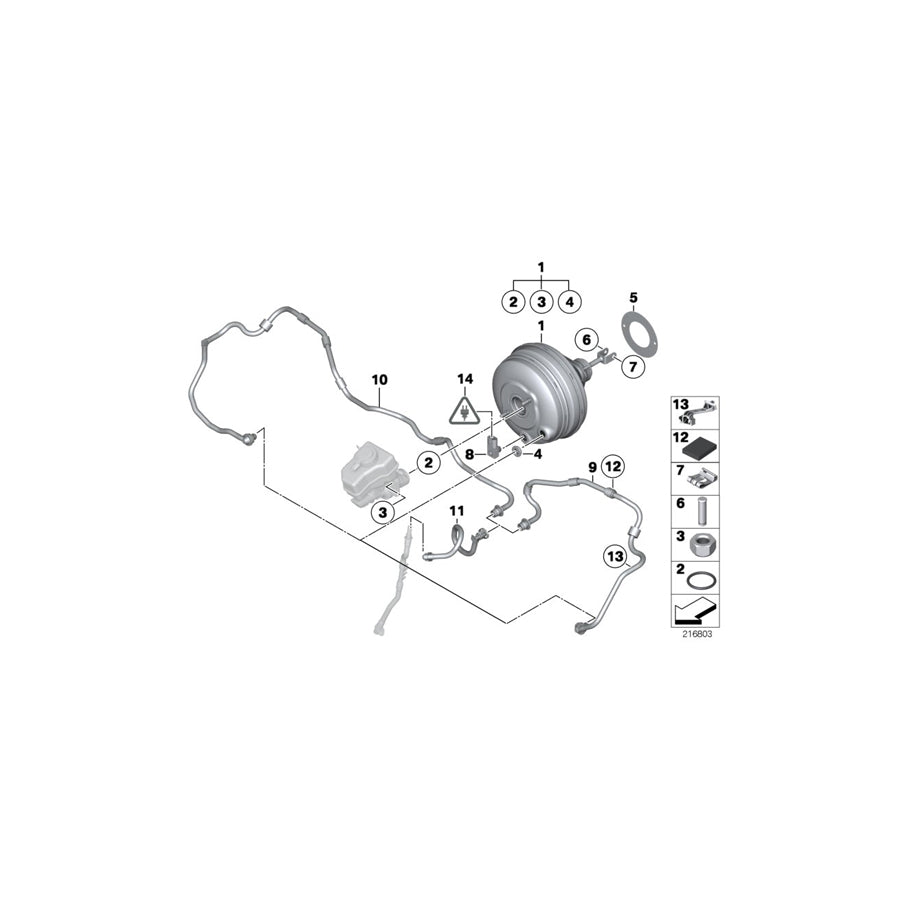 Genuine BMW 34336790454 RR6 RR4 RR5 Brake Servo Unit (Inc. 640iX, 740Li & 730d) | ML Performance UK Car Parts