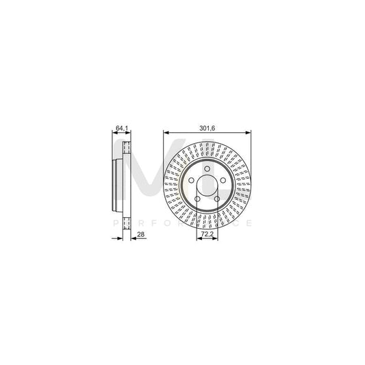 BOSCH 0 986 479 U04 Brake Disc Vented, Oiled | ML Performance Car Parts