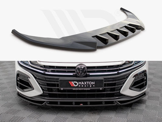 Maxton Design VW-AR-1F-R-FD2T Front Splitter V.2 VW Arteon R (2020-) | ML Performance EU Car Parts