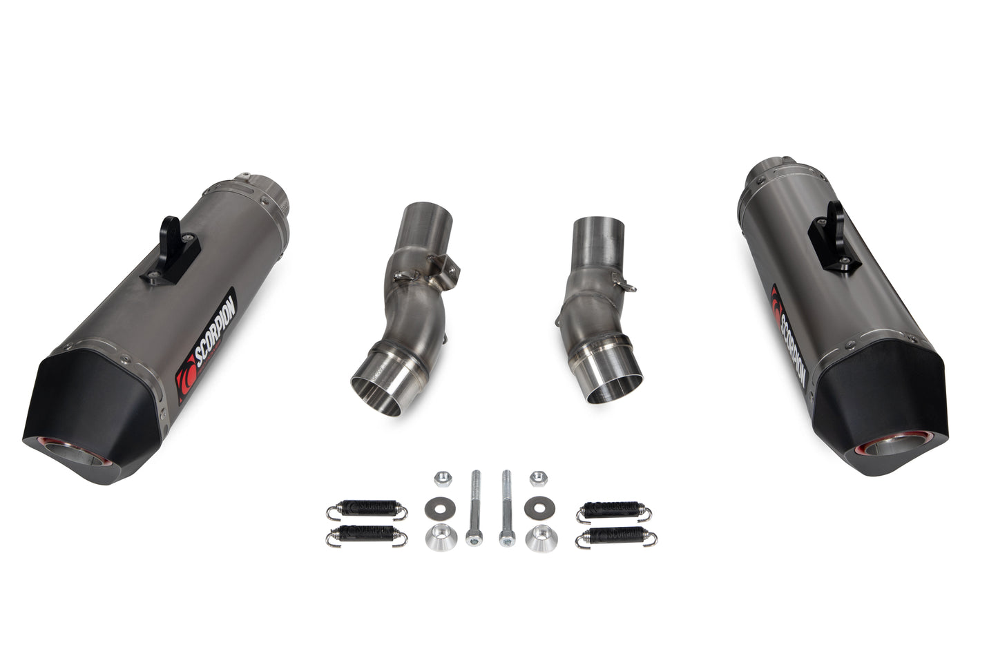 Scorpion RKA131TEO Kawasaki Z1000 Serket Taper Slip-On (Pair) - Titanium Sleeve | ML Performance UK UK