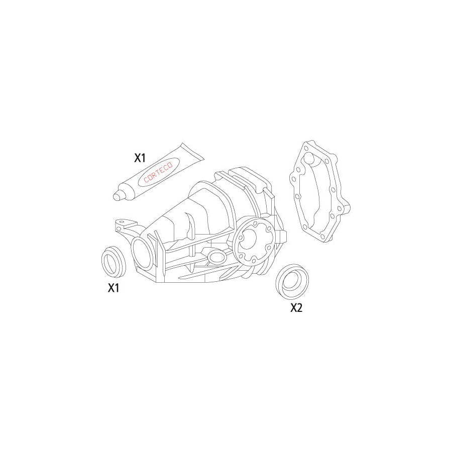 Corteco 19535825 Gasket Set, Differential Suitable For Mercedes-Benz Clk Coupe (C208) | ML Performance UK