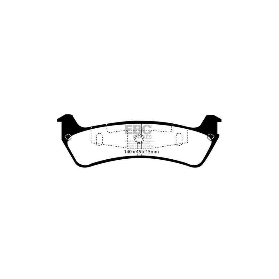 EBC PD01KR289 Ford Explorer Greenstuff Rear Brake Pad & Plain Disc Kit 2 | ML Performance UK Car Parts