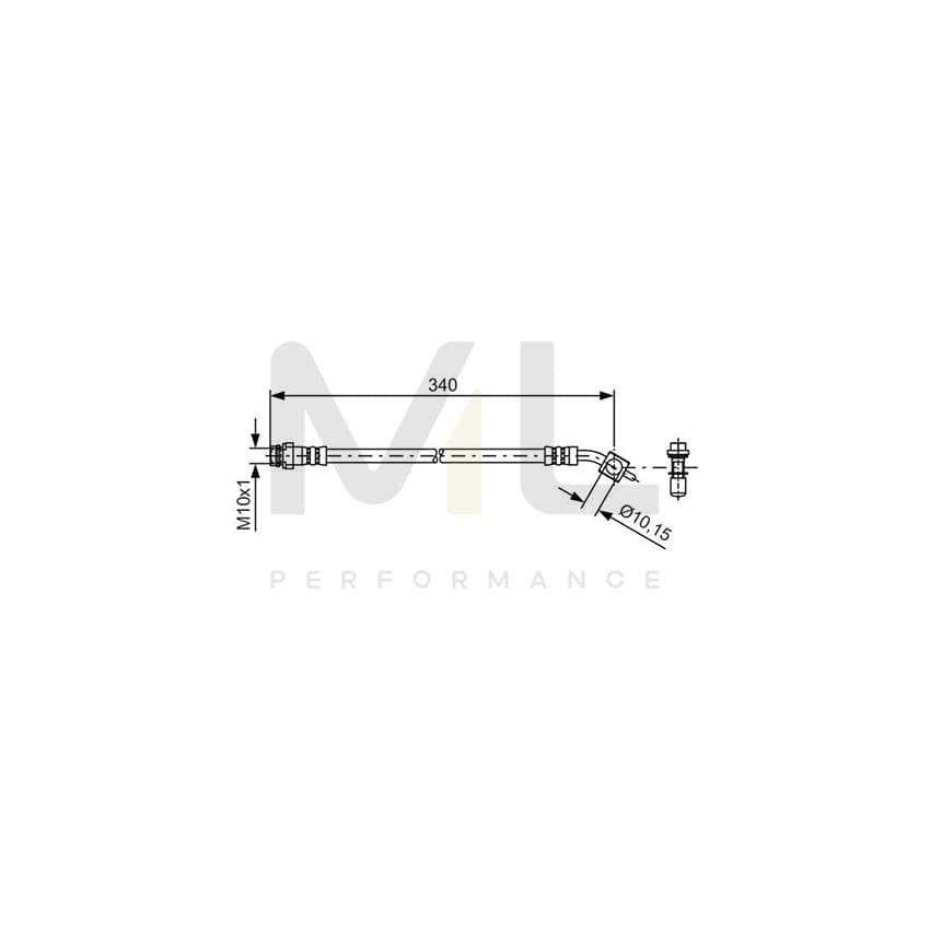 BOSCH 1 987 481 424 Brake Hose 330mm, M10x1 | ML Performance Car Parts