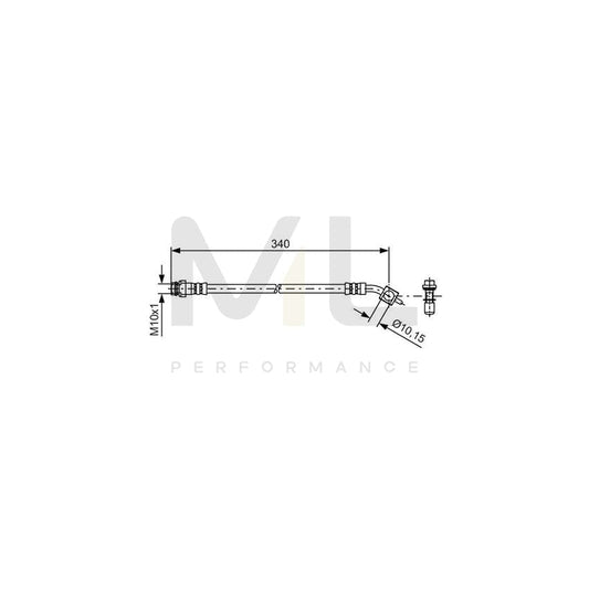 BOSCH 1 987 481 424 Brake Hose 330mm, M10x1 | ML Performance Car Parts