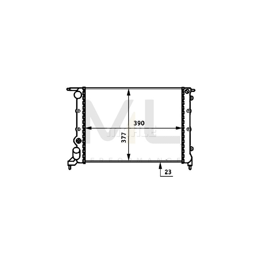 MAHLE ORIGINAL CR 488 000S Engine radiator Mechanically jointed cooling fins, Manual Transmission | ML Performance Car Parts