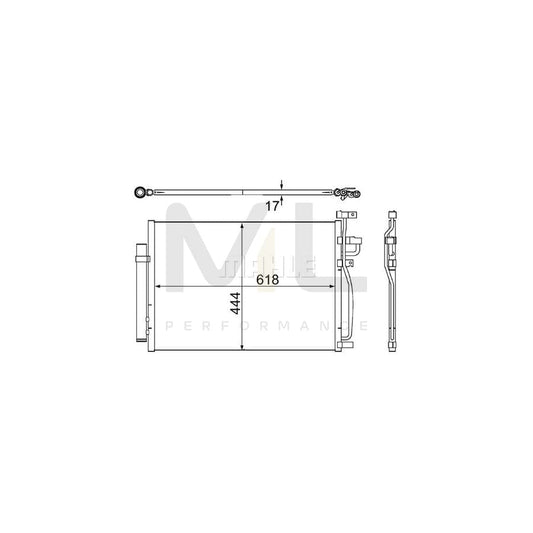 MAHLE ORIGINAL AC 489 000S Air conditioning condenser with dryer | ML Performance Car Parts