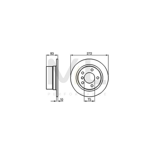 BOSCH 0 986 478 439 Brake Disc for BMW Z3 Solid, Coated | ML Performance Car Parts