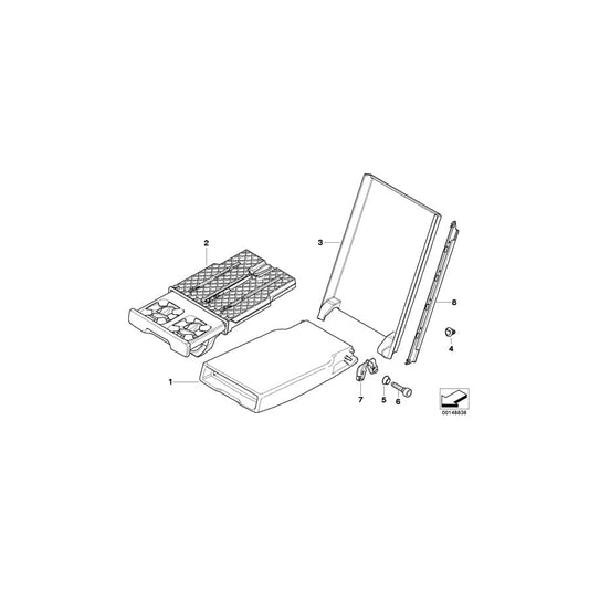 Genuine BMW 52206970782 E92 E92 Armrest, Leather, Rear Center ANTHRAZIT (Inc. 325i, 328xi & 330xd) | ML Performance UK Car Parts