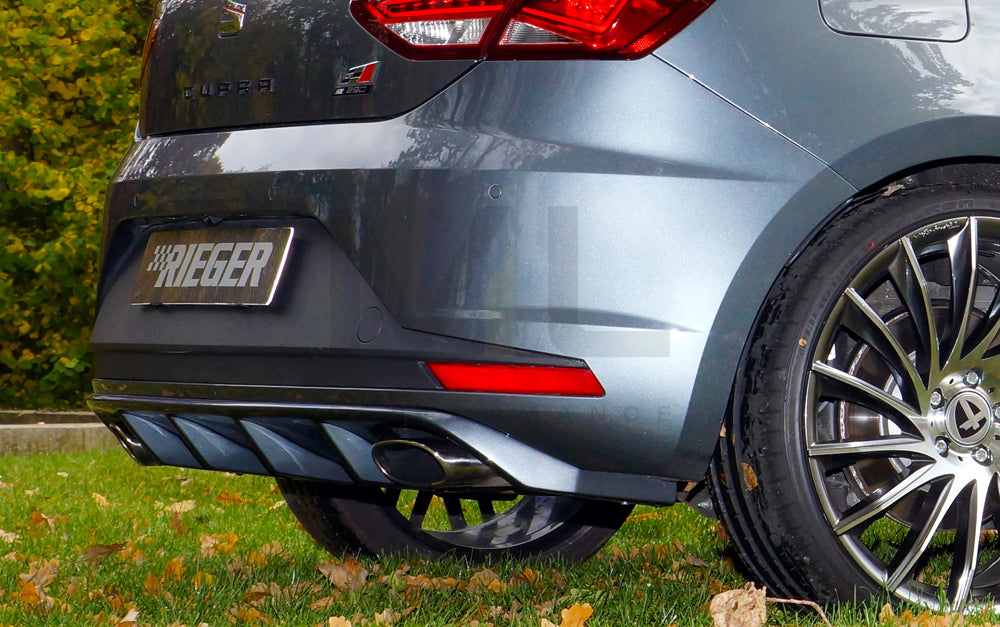 Rieger 00027023 SEAT 5F Leon Cupra Rear Diffuser - RS4-Look 3 | ML Performance UK Car Parts