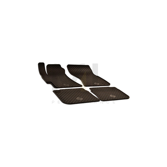 WALSER Tailored 50795 Floor mat set Elastomer, Front and Rear, Quantity: 4, Black | ML Performance Car Parts