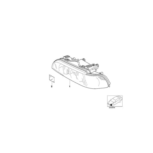 Genuine BMW 63128372754 E39 Headlight Right (Inc. 540iP, 520i & 535i) | ML Performance UK Car Parts