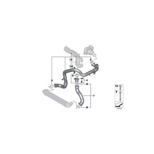 Genuine BMW 11618512205 Charge Air Line (Inc. Cooper D 1.6, Cooper SD & Cooper D 2.0) | ML Performance UK Car Parts