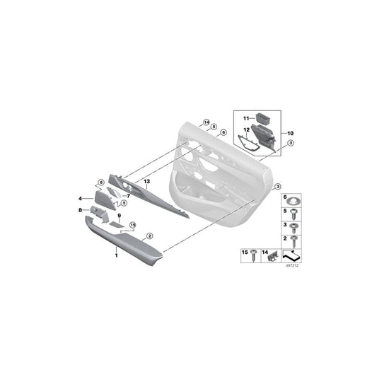 Genuine BMW 51427466751 G32 Armrest, Rear Left SCHWARZ (Inc. 620d, 640dX & 640i) | ML Performance UK Car Parts