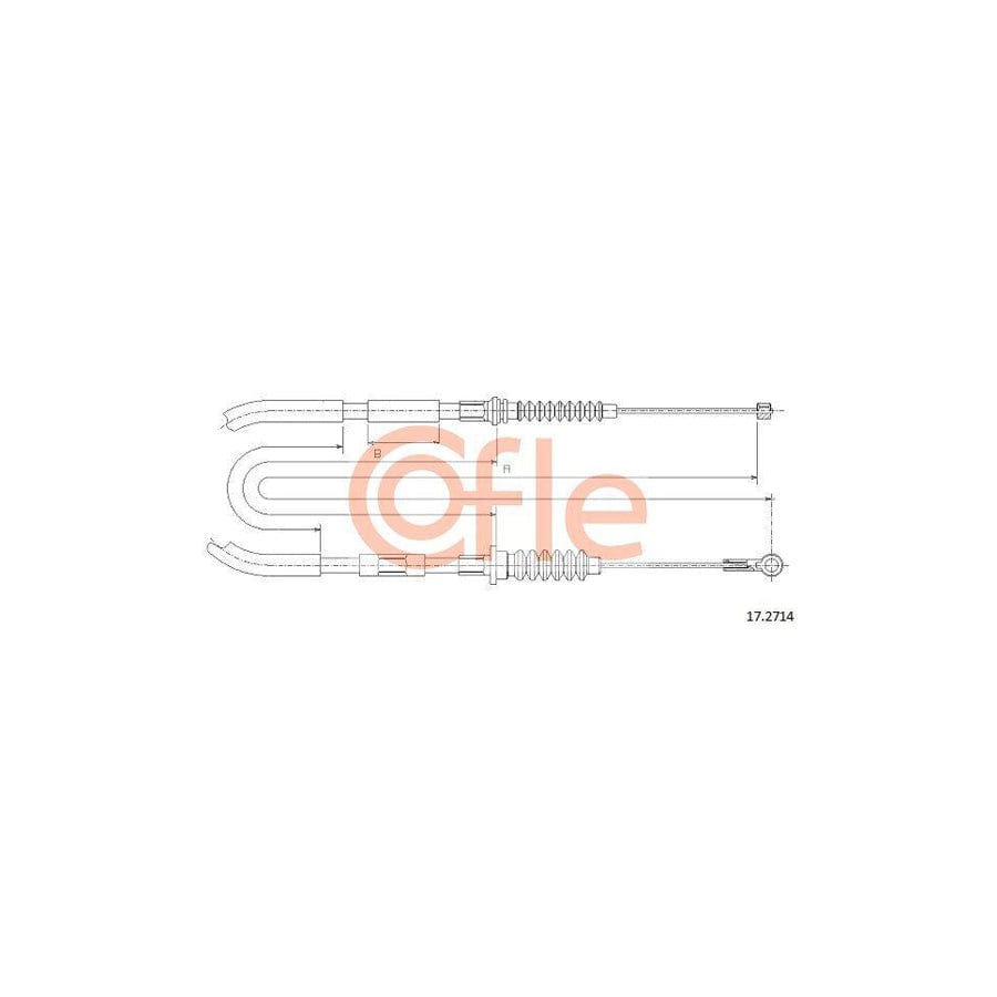 Cofle 17.2714 Hand Brake Cable For Isuzu Trooper