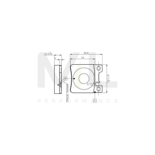 Bosch 0986Tb2022 Brake Pad Set Excl. Wear Warning Contact  | ML Performance Car Parts