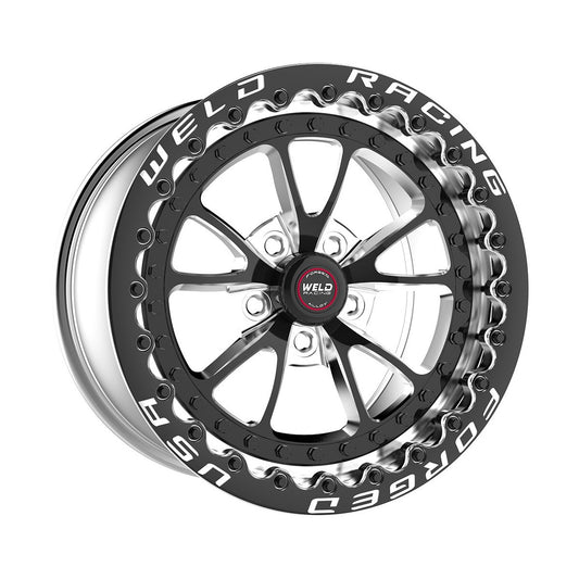 Weld 793B510278F Full Throttle Beadlock Wheel 15x10 5x4.75 ET-25 BS4.5 Black Center - Black Shell