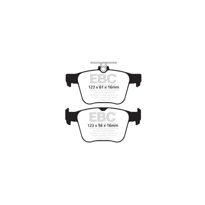 EBC PD07KR244 Audi Seat Skoda VW Redstuff Rear Brake Pad & USR Disc Kit - ATE Caliper 2 | ML Performance UK Car Parts