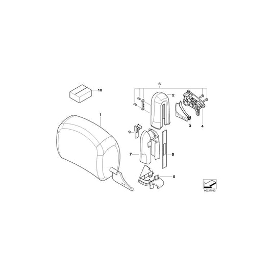 Genuine BMW 52107903311 E64 Headrest Leather Left SCHWARZ (Inc.  & M6) | ML Performance UK Car Parts