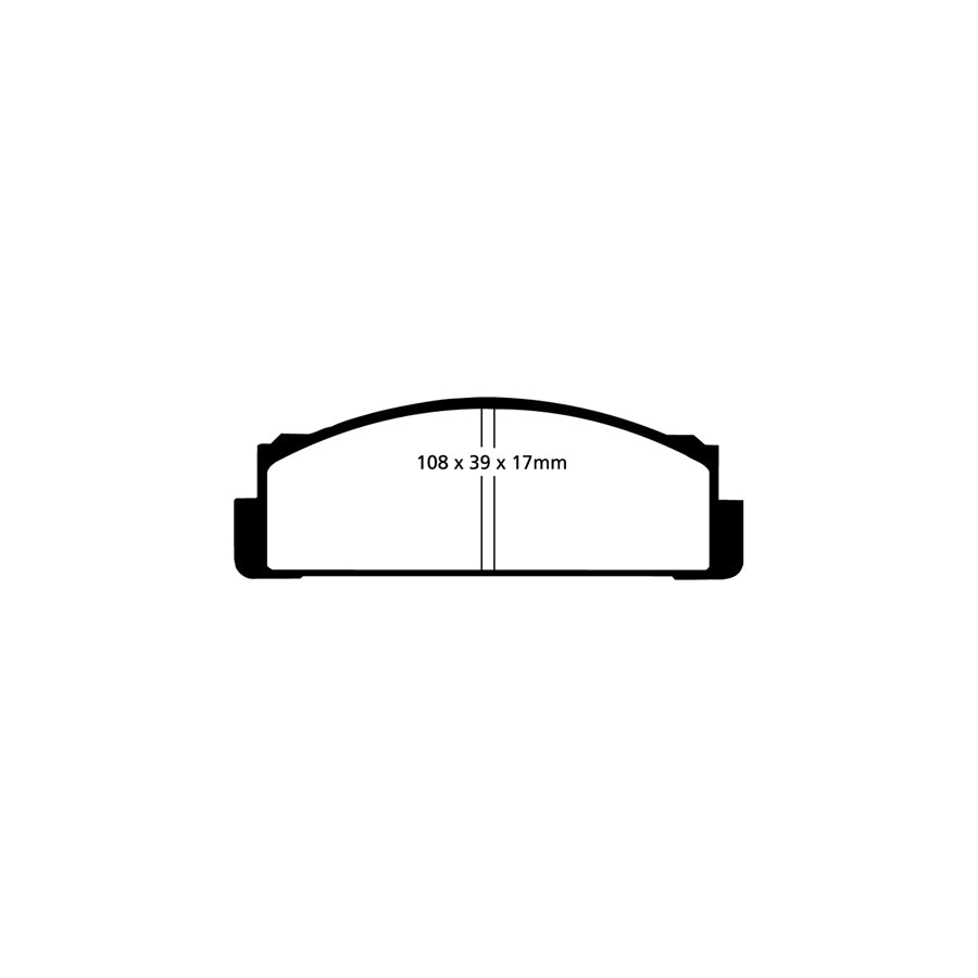 EBC DP2116 Abarth Fiat Lancia Seat Greenstuff Front Brake Pads - Bendix Caliper 2 | ML Performance UK Car Parts
