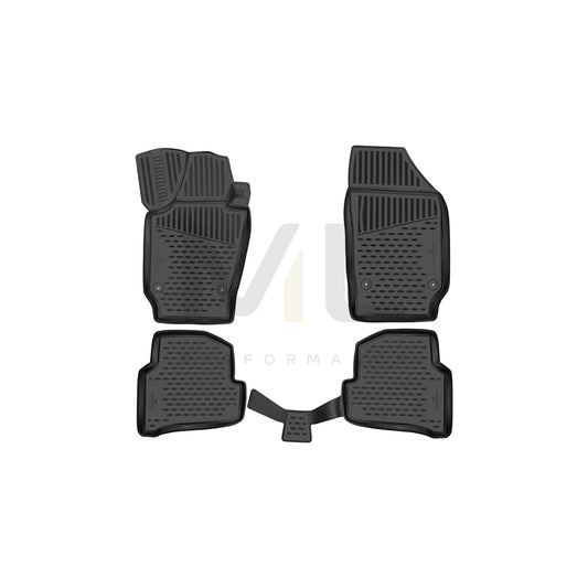 WALSER Tailored, XTR 75241 Floor mat set Elastomer, Front and Rear, Black | ML Performance Car Parts